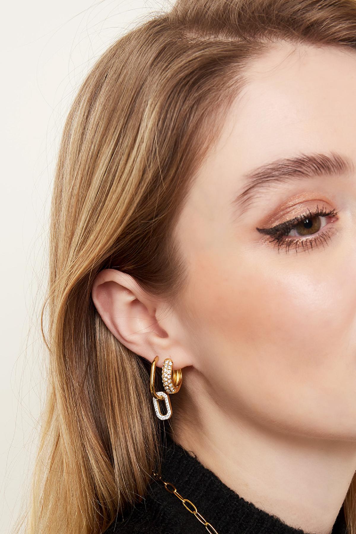 Earrings shiny hoops Gold Stainless Steel Picture2